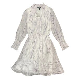 White House Black Market Soft Blouson Snake Print Dress Size 00